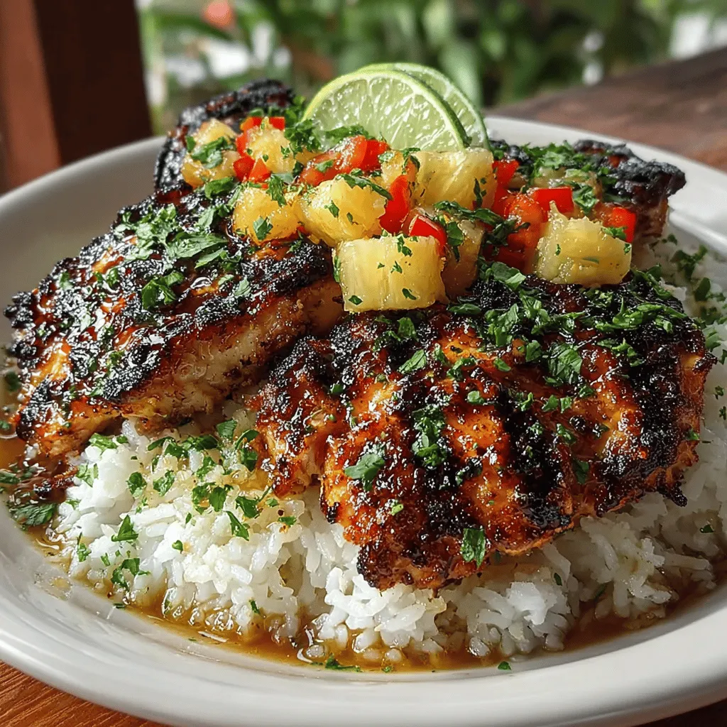 When the sun shines bright and the air is warm, there's nothing quite like the taste of a tropical escape. The dish we are exploring today, Grilled Chicken & Pineapple Rice, perfectly encapsulates the vibrant and refreshing essence of island cuisine. Infused with the sweetness of pineapple and the savory notes of grilled chicken, this dish offers a delightful balance of flavors that transports your taste buds straight to a sun-soaked paradise. Whether you are hosting a summer barbecue or seeking to indulge in a tropical getaway from the comfort of your home, this recipe will satisfy your cravings for something fresh and exciting.