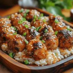 In the expansive realm of comfort food, few dishes can rival the mouthwatering appeal of Sticky Glazed Chicken and Rice Meatballs. This delightful recipe merges the succulent flavors of ground chicken and jasmine rice, creating a dish that is not only delicious but also versatile enough for any occasion. Whether you’re preparing a cozy weeknight dinner for your family or seeking a crowd-pleasing dish to impress guests at a gathering, these meatballs are designed to satisfy.