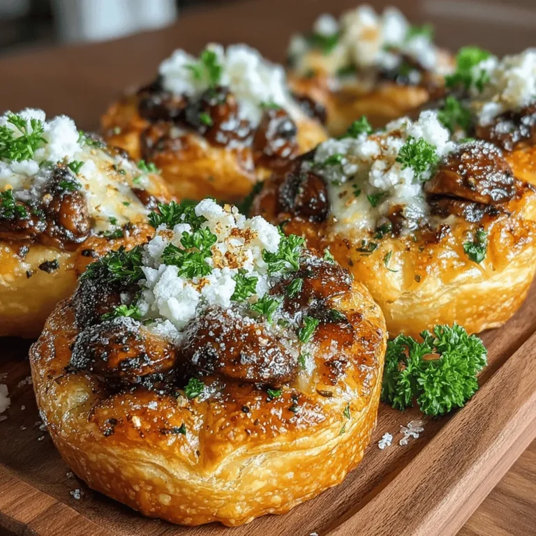 In today’s culinary landscape, bite-sized snacks have emerged as a staple for gatherings, parties, and casual get-togethers. Their convenience and ability to cater to various palates make them a go-to option for hosts and guests alike. Among the myriad of options, Herb Roasted Garlic Mushroom Pizza Bites stand out not only for their delightful flavors but also for their simplicity in preparation. This recipe offers a unique twist on traditional pizza bites, combining the earthy richness of mushrooms with the robust notes of garlic and a medley of herbs, ensuring it appeals to both mushroom enthusiasts and pizza aficionados.