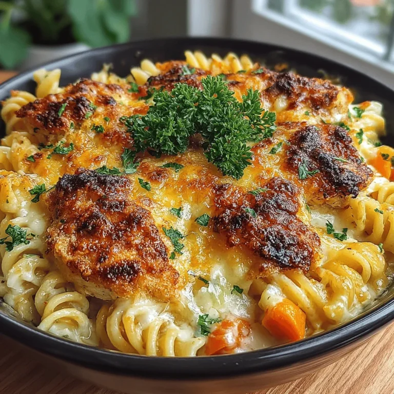 When it comes to family dinners, few dishes can compete with the heartwarming allure of a cheesy chicken pasta bake. This delightful recipe combines tender chicken, creamy cheese, and pasta in a comforting casserole that evokes feelings of nostalgia and satisfaction with every bite. Ideal for busy families and meal preppers alike, the crockpot method allows you to prepare a delicious meal without the fuss of traditional cooking, making it a go-to option for weeknight dinners or potlucks.