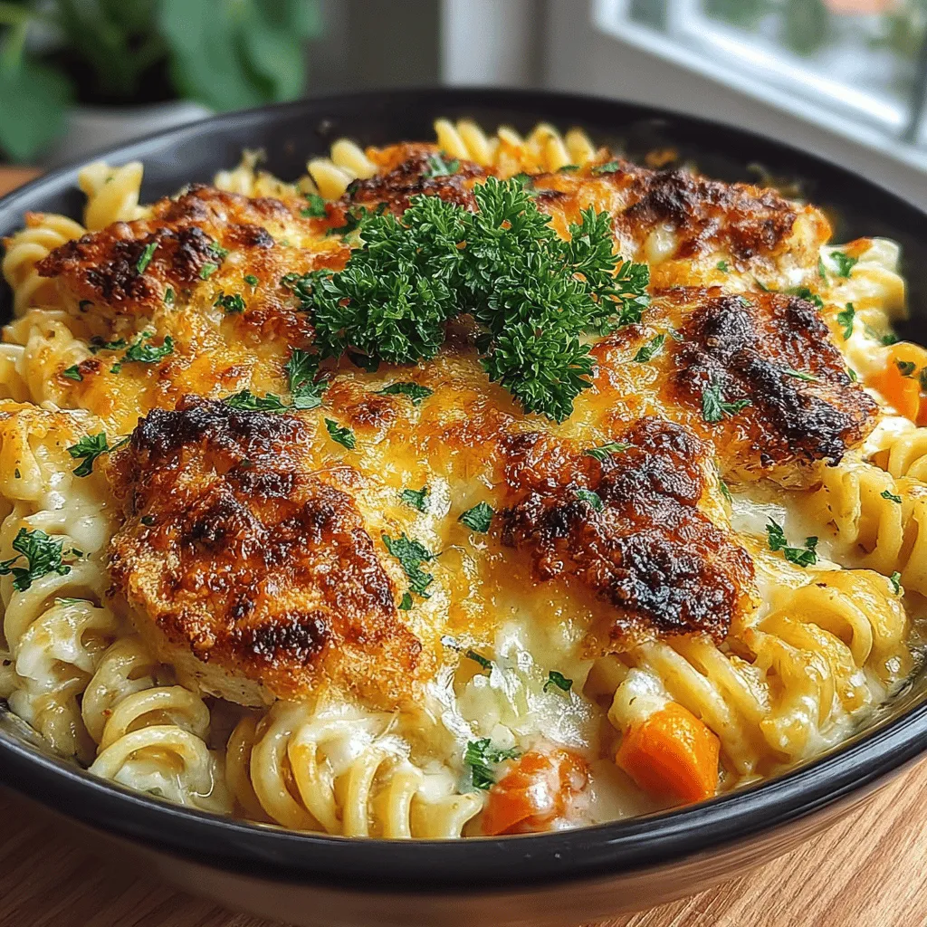 When it comes to family dinners, few dishes can compete with the heartwarming allure of a cheesy chicken pasta bake. This delightful recipe combines tender chicken, creamy cheese, and pasta in a comforting casserole that evokes feelings of nostalgia and satisfaction with every bite. Ideal for busy families and meal preppers alike, the crockpot method allows you to prepare a delicious meal without the fuss of traditional cooking, making it a go-to option for weeknight dinners or potlucks.