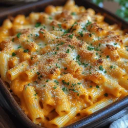 As the leaves begin to change and the air turns crisp, there's nothing quite like a warm, hearty meal to bring comfort and joy. Enter the Creamy Pumpkin Pasta Bake—a dish that beautifully marries the rich flavors of autumn with the beloved comfort of baked pasta. This recipe is not only a celebration of seasonal ingredients but also a delightful way to gather loved ones around the dinner table during those cooler months. The combination of creamy pumpkin sauce and tender pasta creates a dish that is both satisfying and indulgent, making it an ideal choice for cozy family dinners, festive holidays, or casual potlucks.