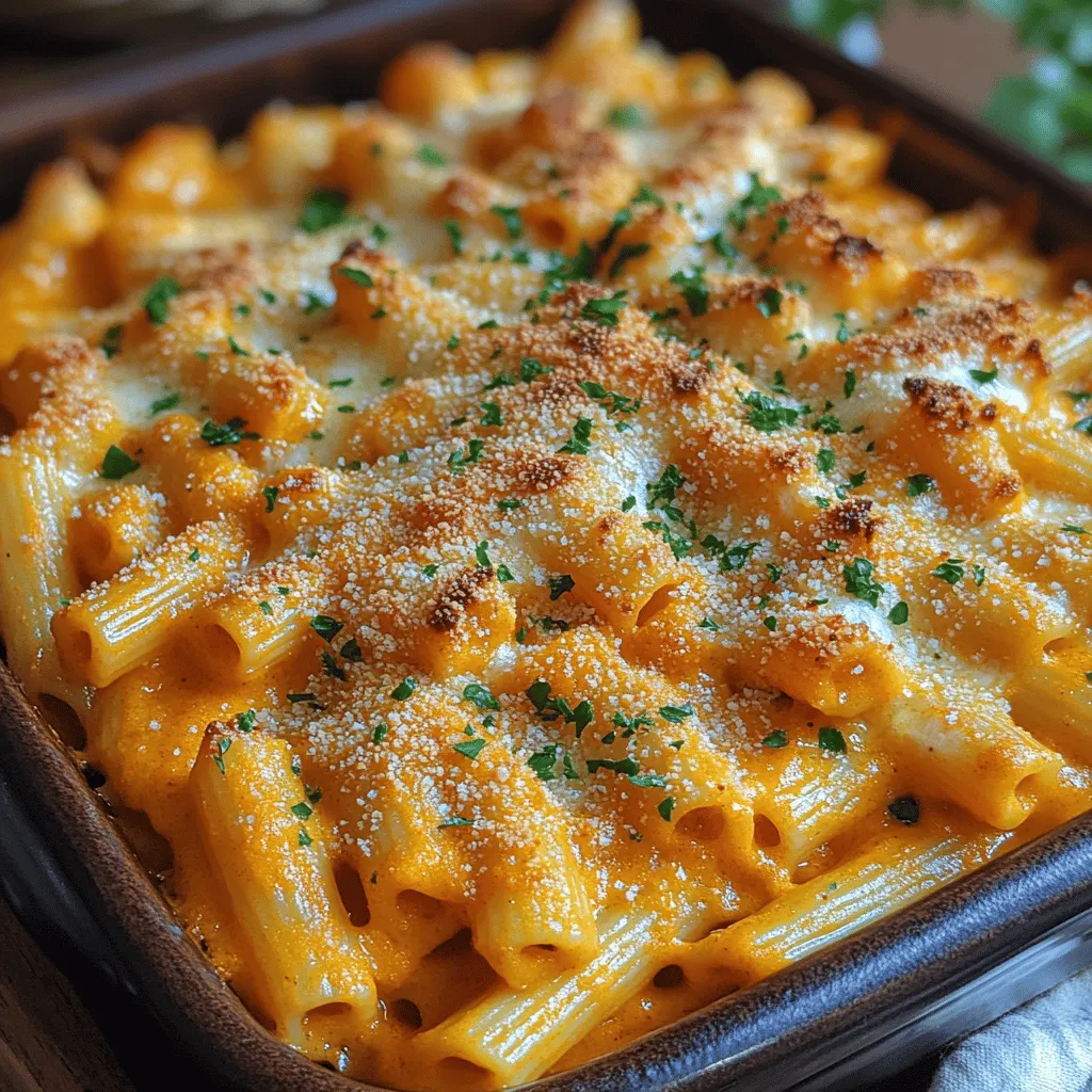 As the leaves begin to change and the air turns crisp, there's nothing quite like a warm, hearty meal to bring comfort and joy. Enter the Creamy Pumpkin Pasta Bake—a dish that beautifully marries the rich flavors of autumn with the beloved comfort of baked pasta. This recipe is not only a celebration of seasonal ingredients but also a delightful way to gather loved ones around the dinner table during those cooler months. The combination of creamy pumpkin sauce and tender pasta creates a dish that is both satisfying and indulgent, making it an ideal choice for cozy family dinners, festive holidays, or casual potlucks.