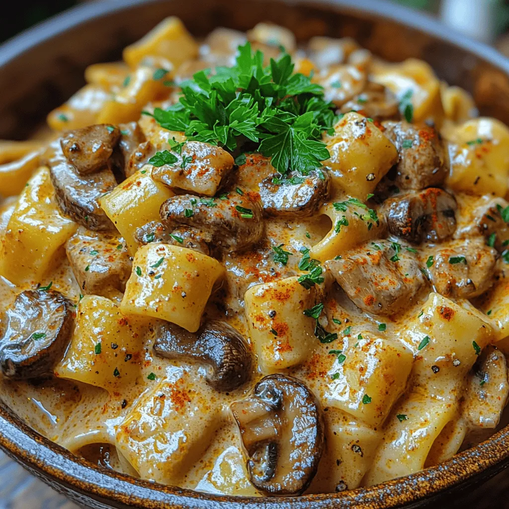 In the world of comfort food, few dishes can rival the rich, creamy essence of a well-made Mushroom Stroganoff. This beloved recipe marries the earthy flavors of mushrooms with a luscious sauce, creating a delightful experience that warms the heart and fills the belly. Traditionally a beef-based dish, the vegetarian version of Mushroom Stroganoff has gained popularity among both meat-lovers and plant-based eaters alike. The creamy texture, combined with the savory taste of mushrooms, makes it an appealing option for anyone looking to enjoy a hearty meal without the meat.