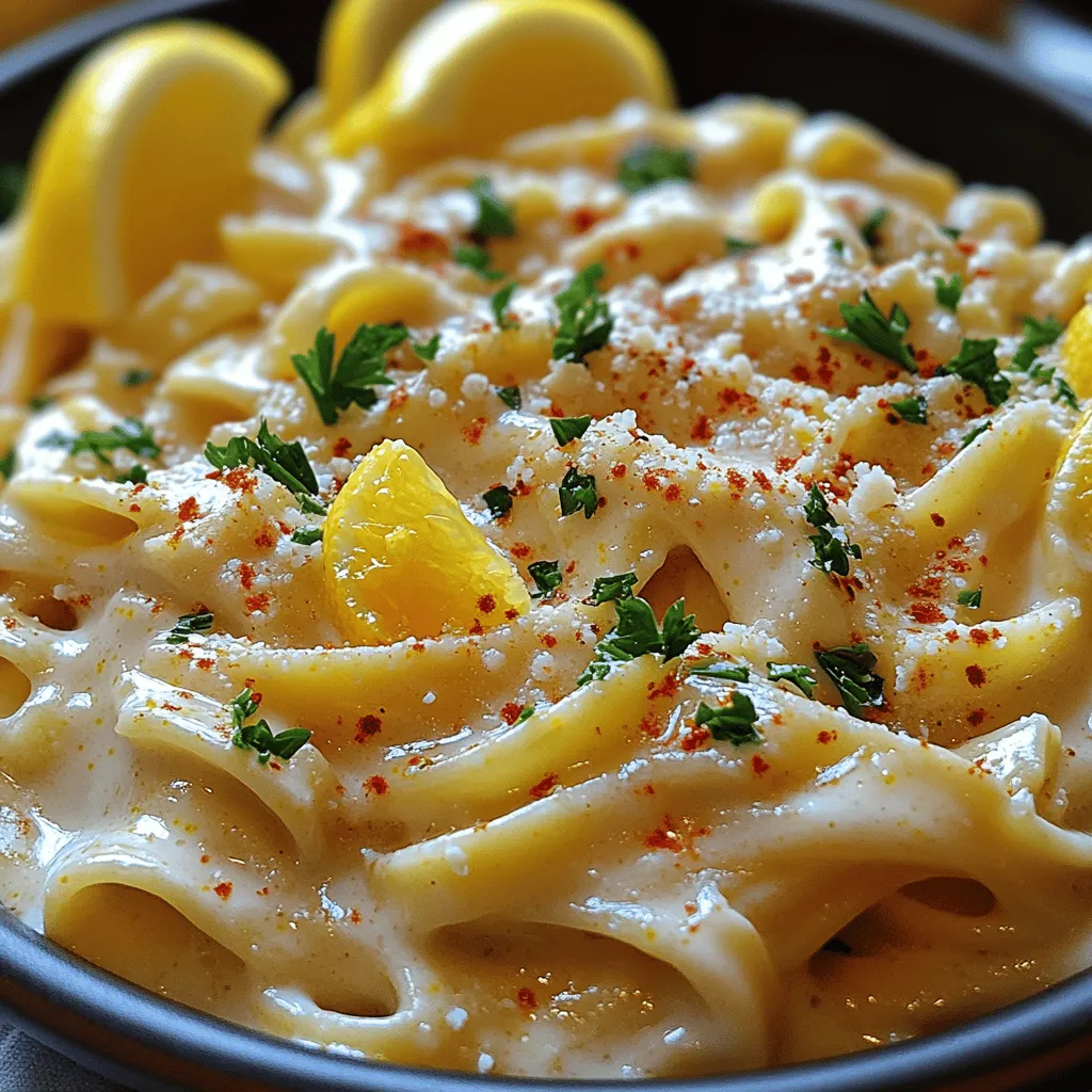 Creamy Zesty Lemon Pasta is a delightful dish that perfectly marries the bright, invigorating flavors of lemon with a rich, creamy sauce. This dish tantalizes the taste buds with its refreshing acidity and velvety texture, making it a crowd-pleaser for various occasions. The use of lemon in culinary applications has long been celebrated, bringing a burst of brightness to both savory and sweet dishes. In pasta, the citrusy notes of lemon not only elevate the overall flavor profile but also provide a refreshing contrast to the creaminess of the sauce, creating a harmonious balance that is both satisfying and uplifting.