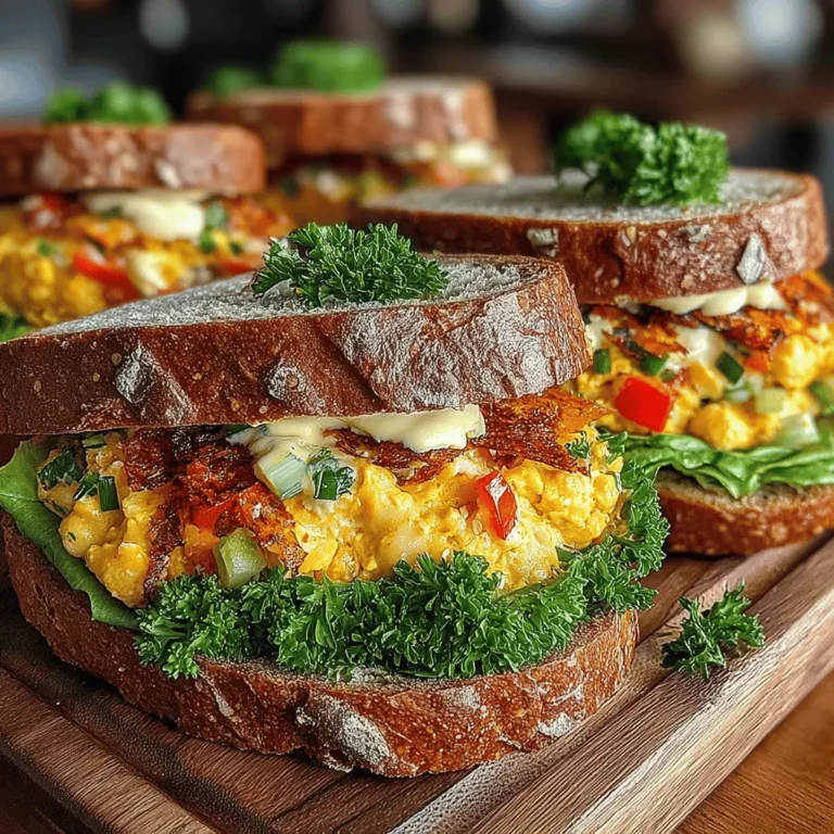 In today's fast-paced world, finding a meal that is both satisfying and nutritious can often feel like a daunting task. Enter the Zesty Chickpea Salad Sandwiches, a delightful culinary creation that not only tantalizes the taste buds but also provides a wealth of health benefits. Perfect for lunch or a light dinner, these sandwiches are packed with flavor and nutritional goodness, making them an ideal choice for anyone looking to enjoy a wholesome meal without sacrificing taste.