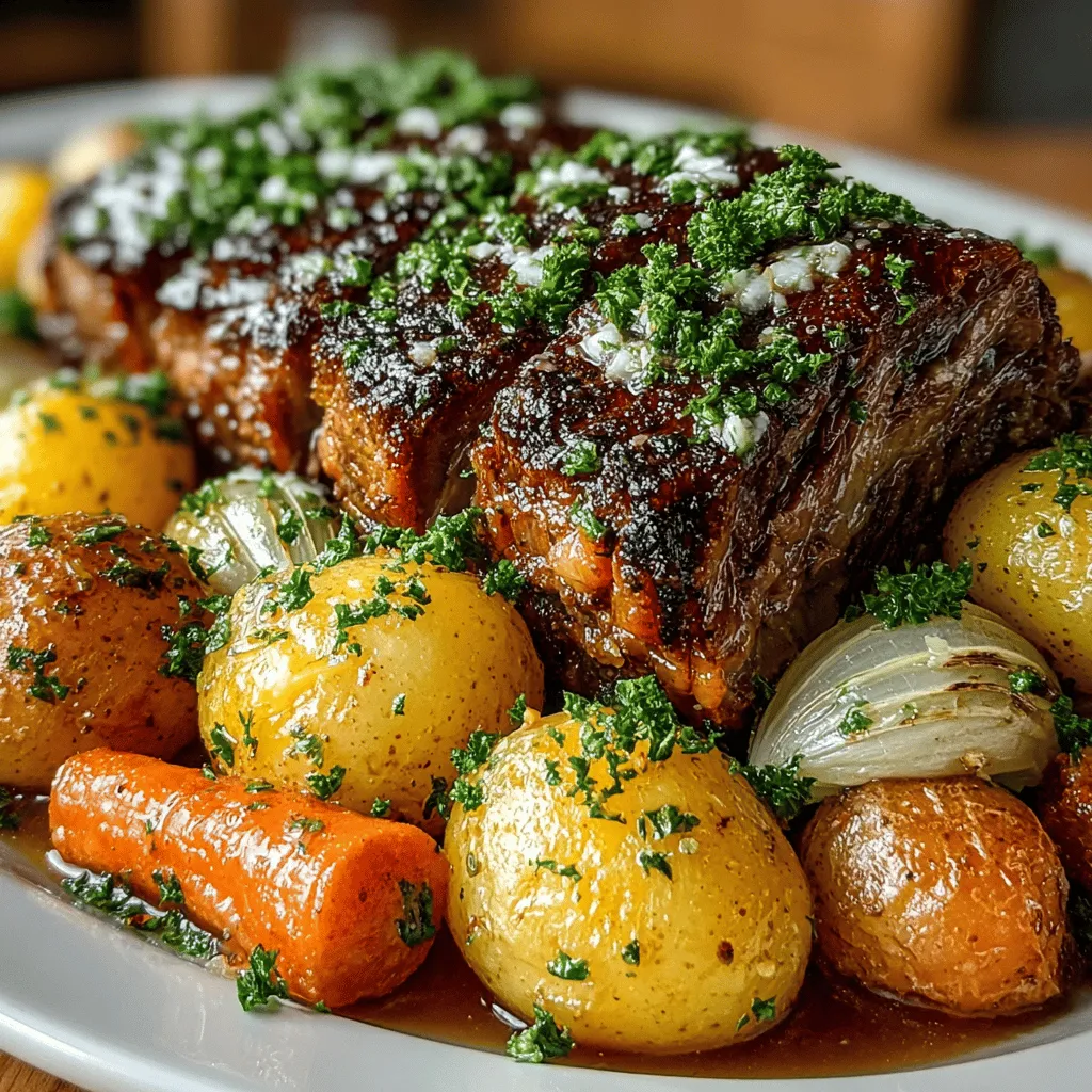 To create this savory Slow Cooker Garlic Ranch Pot Roast, you'll need the following ingredients: