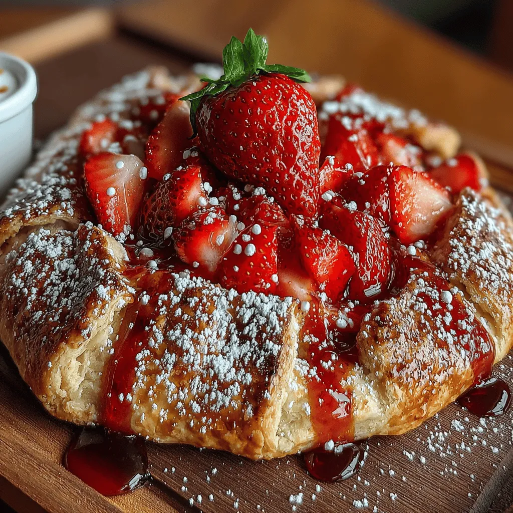 The Strawberry Bliss Galette is a beautiful, rustic dessert that celebrates the vibrant flavors of fresh strawberries, making it the perfect treat for summer gatherings or cozy family dinners. This easy-to-make dessert combines simple ingredients with minimal preparation, resulting in a stunning dish that looks as delicious as it tastes. With its flaky crust and juicy filling, the Strawberry Bliss Galette is not only a feast for the eyes but also a delightful way to showcase seasonal fruit.