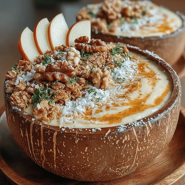 Once your Chilly Apple Bliss smoothie mixture is ready, it's time to assemble your bowls. This step is not just about functionality; it's about creating a visually appealing dish that invites you to dig in. Begin by selecting your serving bowls; shallow bowls or deep plates work perfectly for smoothie bowls.