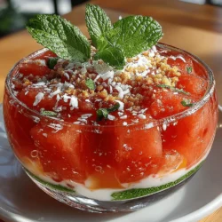 As the summer sun shines brightly, the quest for the perfect dessert that embodies the season's lightness and vibrancy becomes essential. Summer desserts are not just about satisfying a sweet tooth; they should also provide a refreshing experience, offering a delightful contrast to the heat. Enter the Watermelon Delight Crisp—a no-bake dessert that captures the essence of summer in every bite. This delicious treat combines the juicy sweetness of watermelon with crunchy granola, creamy nut butter, and a hint of tropical coconut, making it an ideal option for warm weather gatherings, picnics in the park, or simply enjoying at home while you keep cool.