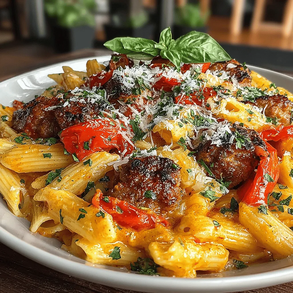 There’s something incredibly heartwarming about preparing a big bowl of pasta, especially when it’s infused with the rich flavors of roasted peppers and savory sausage. The first time I made Sizzlin' Sausage and Roasty Pepper Pasta, it was a chilly evening, and the aroma wafting through the kitchen instantly transported me back to my childhood, where family dinners were a cherished tradition. This dish isn't just comfort food; it’s a vibrant addition to any dinner table that evokes nostalgia while satisfying the palate.