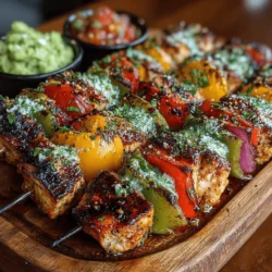 Sizzling Grilled Chicken Fajita Skewers