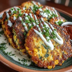 Zesty Zucchini & Corn Fritters are a delightful culinary creation that brings together the fresh flavors of summer vegetables in a crispy, golden-brown package. These fritters are not only delicious but also offer a nutritious option for those looking to incorporate more vegetables into their diet. With their appealing texture and vibrant taste, these fritters can serve as a versatile dish suitable for various occasions—whether as a tempting appetizer at a party, a quick snack to enjoy with friends, or a side dish to complement your main course.