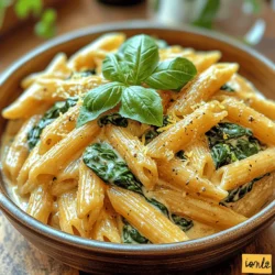 When it comes to comfort food, few dishes can compete with creamy pasta. The rich, velvety sauce clings to the pasta, creating an experience that is both satisfying and soul-soothing. Creamy Garlic Spinach Penne is particularly appealing due to its harmonious blend of flavors. The earthiness of sautéed garlic complements the mild, slightly sweet taste of spinach, while the creaminess of the sauce enhances the overall profile, creating a decadent yet balanced dish.