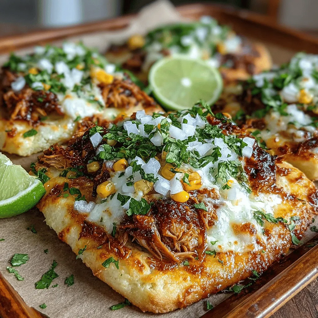 If you're in search of a dish that perfectly balances bold flavors and satisfying textures, look no further than Spicy BBQ Pulled Chicken Flatbreads. This dish brings together tender, flavorful pulled chicken topped on a soft, chewy flatbread, making it an irresistible option for any meal. Whether you're preparing a quick weeknight dinner or hosting a gathering with friends, these flatbreads are not only easy to assemble but also customizable to suit a variety of palates. The combination of spicy BBQ sauce, succulent chicken, and fresh garnishes creates a delightful experience for the senses.