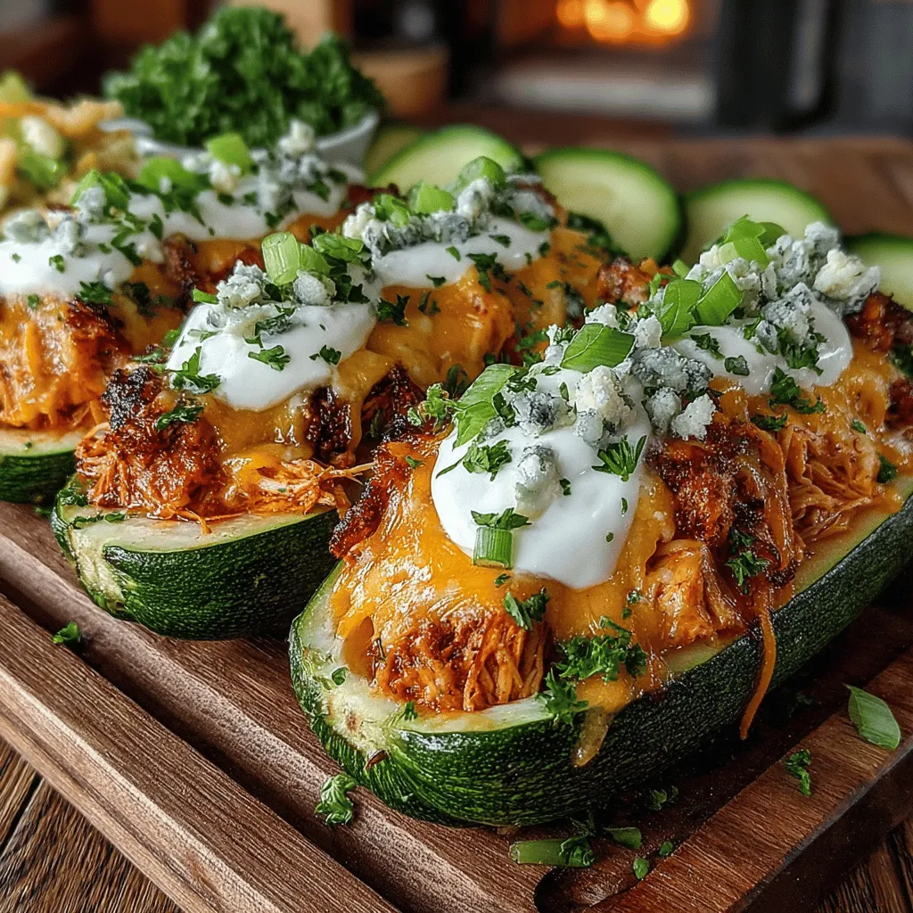 If you’re looking for a dish that combines health, flavor, and creativity, look no further than Buffalo Chicken Stuffed Zucchini Boats. This recipe is not only visually appealing but also packs a punch with its spicy buffalo chicken filling, nestled in tender zucchini shells. Perfect for a weeknight dinner or a fun gathering, these stuffed zucchini boats offer a delightful way to enjoy a classic flavor combination while keeping the meal light and nutritious.