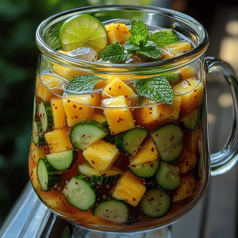 Creating the perfect Pineapple Cucumber Detox Water involves more than just mixing ingredients; it’s a science. When fruits and vegetables are submerged in water, they release their essential oils, flavors, and nutrients. This process, known as infusion, allows the water to absorb the vibrant tastes and health benefits of the ingredients.