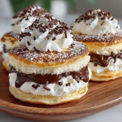 Pancakes have long held a cherished place at the breakfast table, loved for their fluffy texture and adaptability. From classic buttermilk stacks to more adventurous variations, pancakes can cater to a wide array of tastes and preferences. One delightful twist on this breakfast staple is the mini chocolate chip pancake sandwich. This recipe combines the comforting familiarity of pancakes with a playful and indulgent approach, making it an ideal choice for brunch gatherings or a special breakfast treat that the whole family will adore.