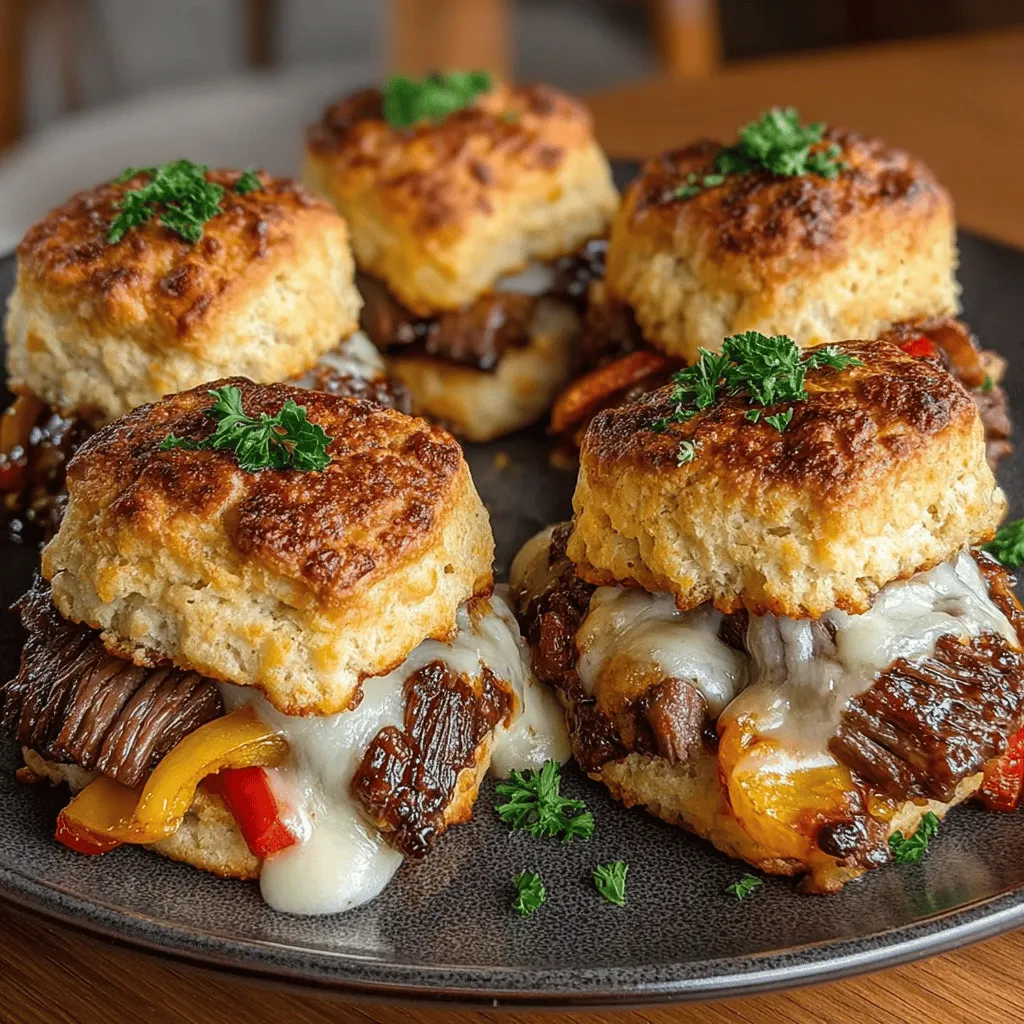 Mini Cheesesteak Biscuit Bakes offer a delightful twist on the beloved classic cheesesteak sandwich, transforming it into an appealing bite-sized treat. These savory morsels are perfect for a variety of occasions, whether you’re hosting a lively party, gearing up for game day, or enjoying a cozy family dinner. The charm of these biscuit bakes lies not only in their taste but also in their convenience; they can be made with readily available ingredients and are designed to fit seamlessly into the busy lifestyles of today’s home cooks. With minimal prep time and a straightforward cooking process, this recipe promises a satisfying and flavorful experience that will leave everyone craving more.