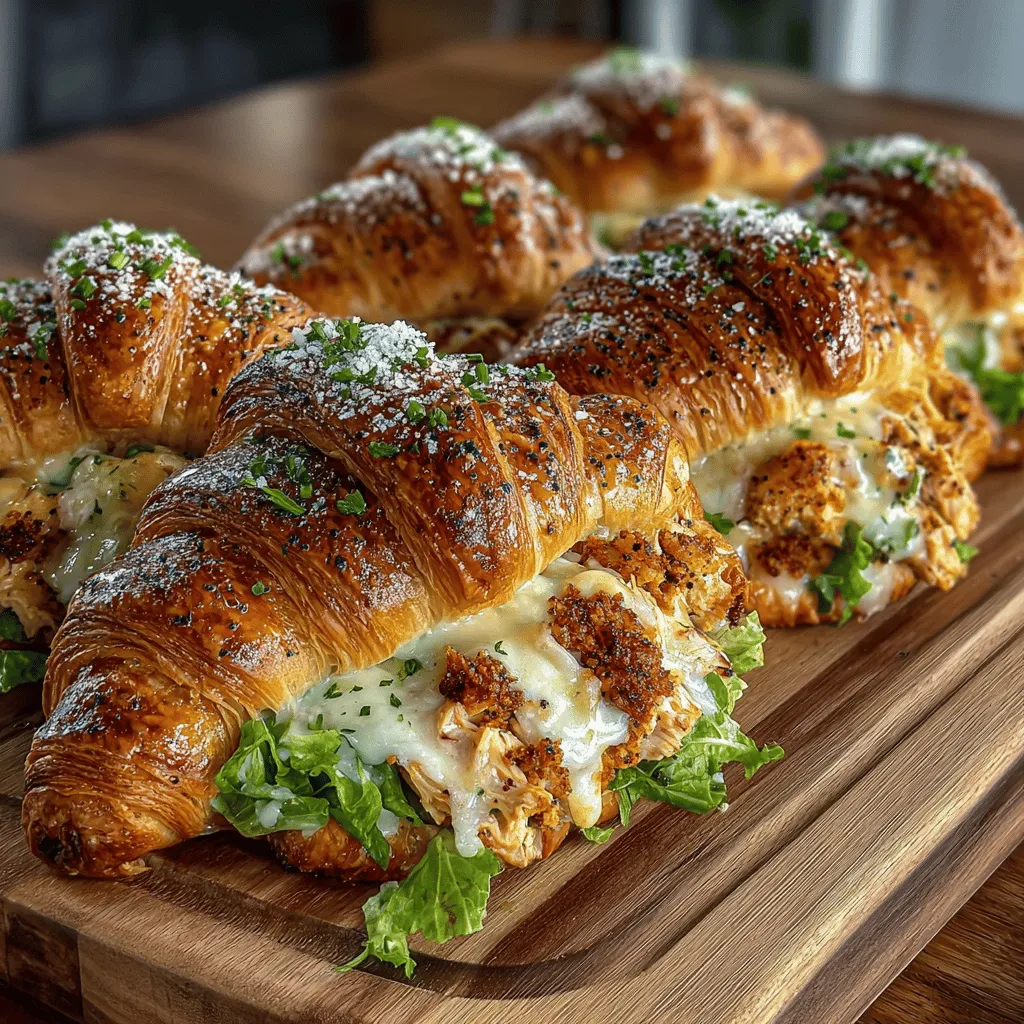 To create the perfect Mini Chicken Caesar Croissant Melts, it’s essential to focus on high-quality ingredients that enhance both flavor and nutrition. The star of this recipe is undoubtedly the buttery croissant, which should be fresh and flaky. A well-made croissant provides a luxurious base that perfectly complements the rich filling. Opting for freshly baked croissants from a local bakery can elevate the overall taste of your melts significantly.