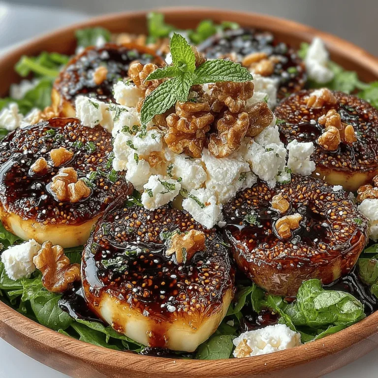 The Sweet & Savory Fig Jam Salad is a delightful fusion of flavors and textures that can elevate any meal. This easy-to-make salad combines the sweetness of fresh figs, the creaminess of goat cheese, the crunch of toasted walnuts, and a unique fig jam dressing that ties it all together. Ideal for lunch or as a side dish, this salad not only pleases the palate but also nourishes the body with its healthy ingredients. Let’s dive into this refreshing recipe that brings the essence of seasonal produce to your table.