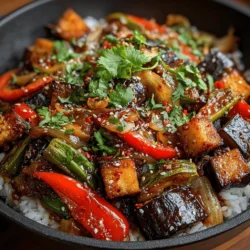 Spicy Eggplant & Hatch Chili Stir-Fry is a vibrant and flavorful dish that brings together the rich, meaty texture of eggplant and the fiery kick of Hatch chilies. This dish is not only a feast for the senses, but it also offers a perfect balance of savory and spicy notes that can elevate any meal. Whether you’re a fan of bold flavors or simply looking to add some excitement to your dinner routine, this stir-fry is sure to impress.