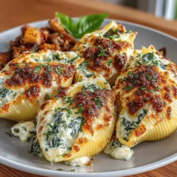 When it comes to comfort food, few dishes can rival the warmth and satisfaction offered by pasta. Among the myriad of pasta recipes, the Savory Spinach Mushroom Stuffed Shells Delight stands out for its rich flavors and wholesome ingredients. This dish features jumbo pasta shells filled with a delectable mixture of sautéed spinach, earthy mushrooms, and a blend of creamy cheeses. The balance of flavors creates a culinary experience that is both comforting and nourishing, making it an ideal choice for family dinners, gatherings, or even special occasions.