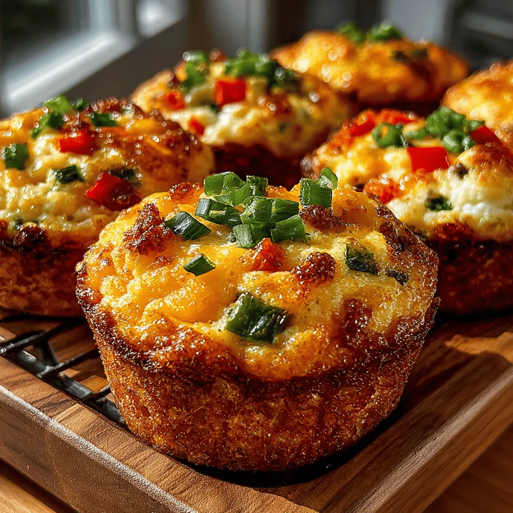 Breakfast muffins have surged in popularity over the years, becoming a staple in many households. These portable, bite-sized delights offer a convenient way to kickstart your morning with flavor and nutrition. Among the myriad of breakfast muffin options, Cheesy Sunrise Egg Muffins stand out as a particularly scrumptious and healthful choice. Packed with protein, vibrant vegetables, and melty cheese, they provide a delightful way to fuel your day, whether you're rushing out the door on a busy weekday or enjoying a leisurely weekend brunch.