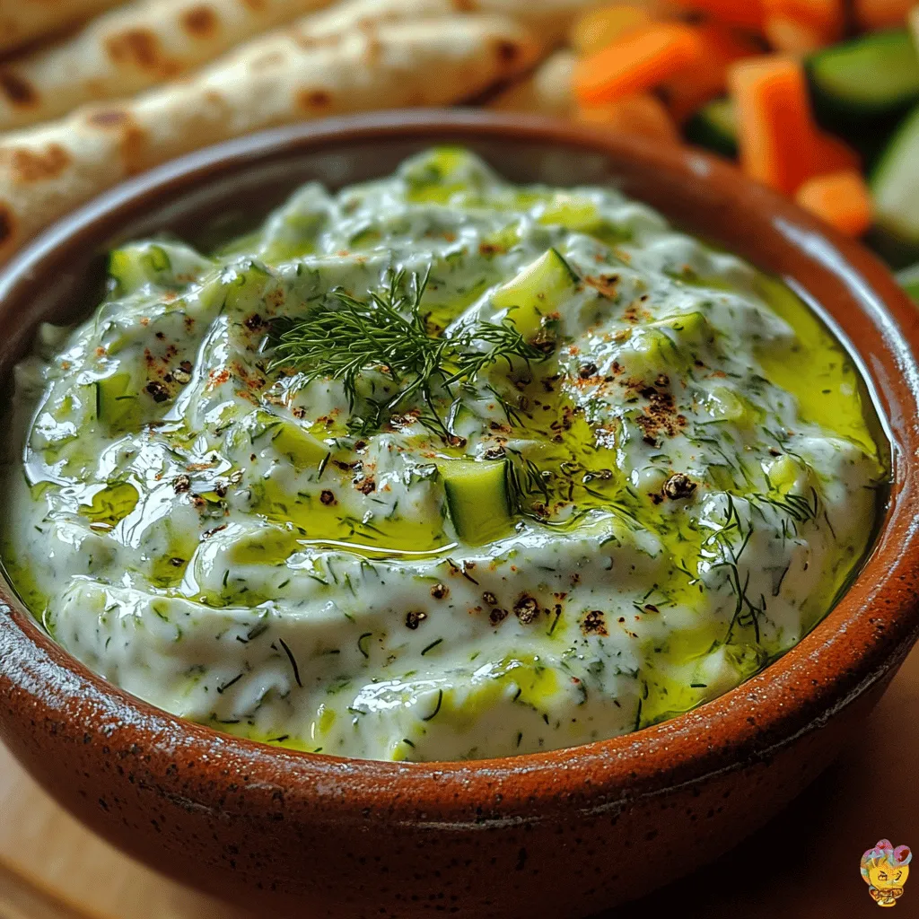 Tzatziki sauce, a staple of Mediterranean and Middle Eastern cuisines, is renowned for its refreshing taste and creamy texture. Traditionally made with yogurt, cucumbers, garlic, and herbs, tzatziki serves as a versatile condiment perfect for drizzling over grilled meats, serving alongside pita bread, or simply enjoying as a dip with fresh vegetables. Its cool, tangy flavor balances rich and spicy dishes, making it a beloved addition to any meal.
