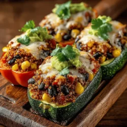 Zesty Stuffed Zucchini and Bell Pepper Delight: A Flavorful Culinary Journey