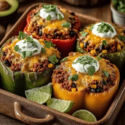 To begin crafting your Fiesta Flavor Baked Taco Stuffed Bell Peppers, the first step is to cook the ground meat. You can use beef, turkey, or chicken, depending on your preference. Start by heating a tablespoon of olive oil in a large skillet over medium heat. Once the oil is hot, add the ground meat.