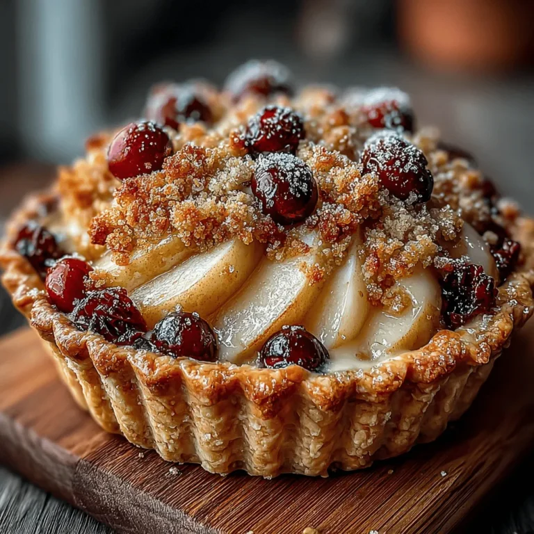 When it comes to baking, few desserts can rival the comforting allure of a homemade pie. The Pear & Cranberry Delight Pie with Crunchy Streusel stands out as a perfect blend of sweet and tart flavors, making it an ideal choice for gatherings, holidays, or simply a cozy evening at home. This delightful pie showcases ripe pears and vibrant cranberries, balancing their natural sweetness with a tangy twist, all topped off with a crunchy streusel that adds texture and richness.