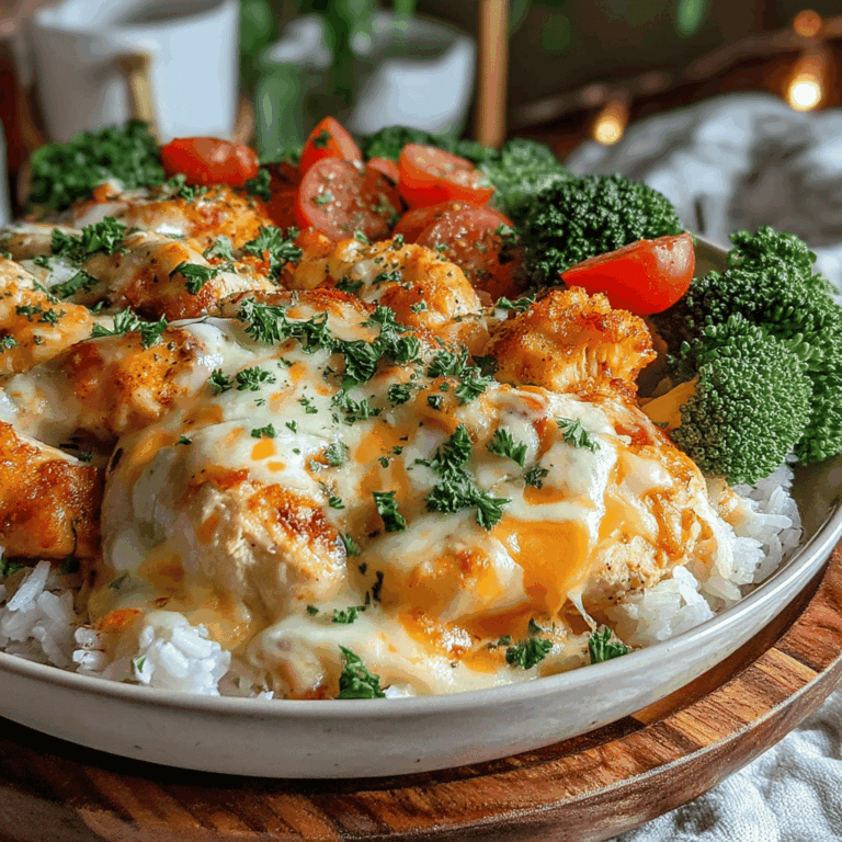 Welcome to a weeknight dinner game-changer! If you've ever found yourself scrambling for something quick, delicious, and satisfying after a long day, you’re in for a treat. This Cheesy Garlic Butter Chicken Bowl is not only incredibly easy to prepare but is also bursting with rich flavors that will delight your taste buds and leave you feeling nourished.