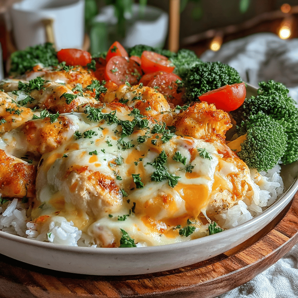 Welcome to a weeknight dinner game-changer! If you've ever found yourself scrambling for something quick, delicious, and satisfying after a long day, you’re in for a treat. This Cheesy Garlic Butter Chicken Bowl is not only incredibly easy to prepare but is also bursting with rich flavors that will delight your taste buds and leave you feeling nourished.