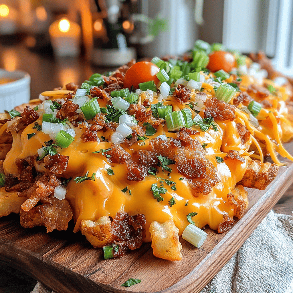 If you're on the hunt for a quick and delicious snack that packs a punch in flavor, look no further than these Fast and Flavorful Air Fryer Loaded Fries. Crispy on the outside and fluffy on the inside, these air-fried fries are generously topped with all your favorite goodies, bringing together the perfect medley of textures and tastes in every bite. Drizzled with a velvety cheese sauce, sprinkled with crispy bacon bits, and finished off with a dollop of sour cream and fresh chives, this dish embodies the comforting feel of traditional loaded fries, but with a fraction of the guilt. Perfect for parties, game day, or a cozy night in, these loaded fries are sure to be a crowd pleaser. So, preheat that air fryer, because we're about to transform ordinary fries into an extraordinary snack!