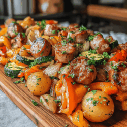 Welcome to a culinary adventure that makes meal prep both simple and satisfying! If you're looking for a delicious, wholesome dinner that requires minimal cleanup, then this Sheet Pan Sausage & Veggie Medley is the perfect recipe for you. Not only is it packed with vibrant colors and mouthwatering flavors, but it's also incredibly versatile – you can swap in your favorite vegetables, adjust the seasonings to your liking, and use whatever sausage you prefer, whether it's spicy, sweet, or plant-based.